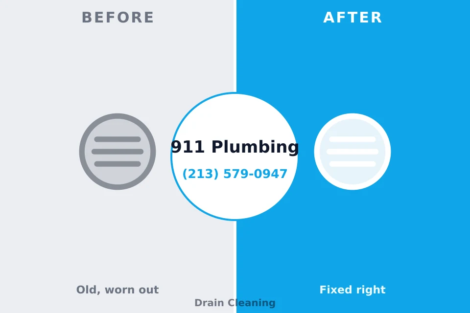 Before and after: plumbing company Linden, TX
